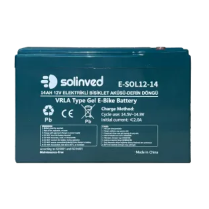 SOLİNVED 12V 14AH VRLA TİP BİSİKLET AKÜSÜ