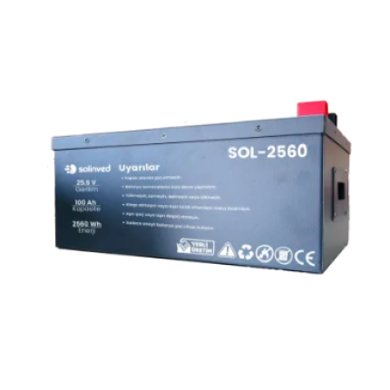 SOLINVED 25,6V 100Ah LiFePO4 Akü